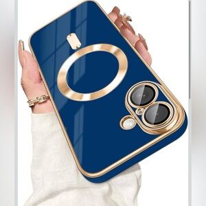 Iphone 16 6.1” Case Blue & Gold Brand New